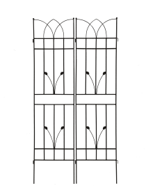 2 Pack Metal Garden Trellis 71" x 17.7" Rustproof Trellis for Climbing Plants Outdoor Flower Support Black (Color: as Pic)